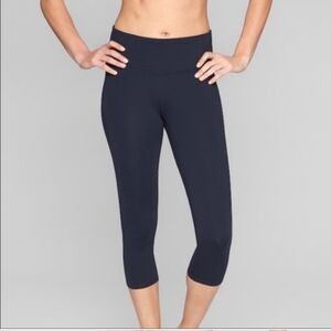 ATHLETA elation Capri High Rise Navy Capri Legging size medium